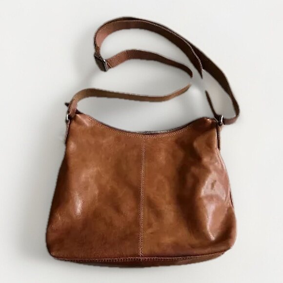 Spikes and Sparrow brown soft pebbled leather shoulder/ crossbody purse Boho bag - Picture 3 of 8